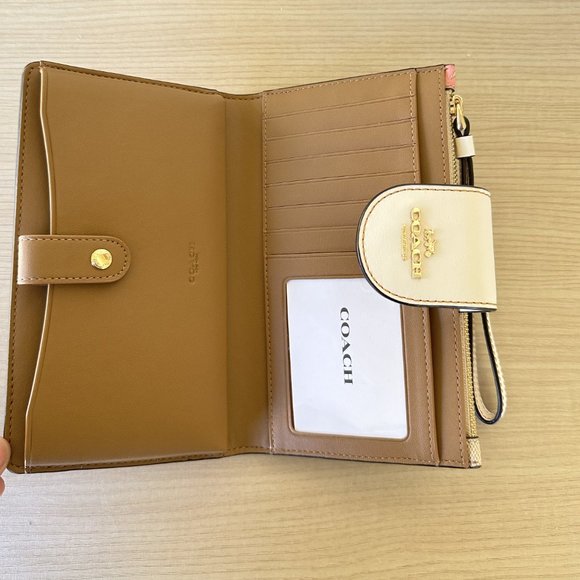 Coach Darcie Carryall In Signature & Phone Wallet Canvas Floral Cluster LT Khaki - Picture 13 of 14